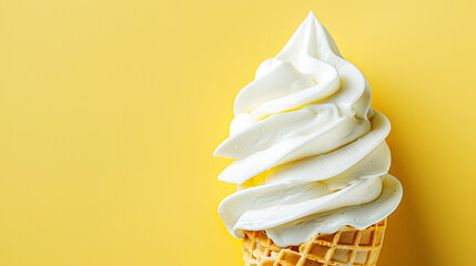 wafer cone with melting ice cream - 742518486