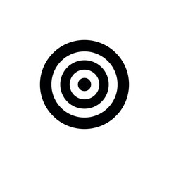 target and aim icon. vector illustration symbol in black outline 