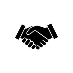 Business handshake isolated on white background. Handshake icon vector. contract agreement. Trust icon vector. Deal. Done. partnership icon