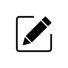 Edit icon isolated on white background. Pencil icon. sign up Icon vector. edit text