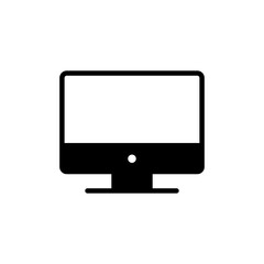 Computer icon isolated on white background. PC Icon vector. Computer monitor icon. Flat PC symbol