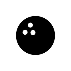 Bowling game Pin Icon isolated on white background. Bowling icon, ball and pin