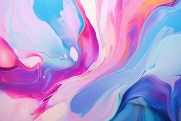 A dance of liquid joy unfolds, as the canvas erupts in a celebration of chromatic freedom, whispering forgotten dreams.