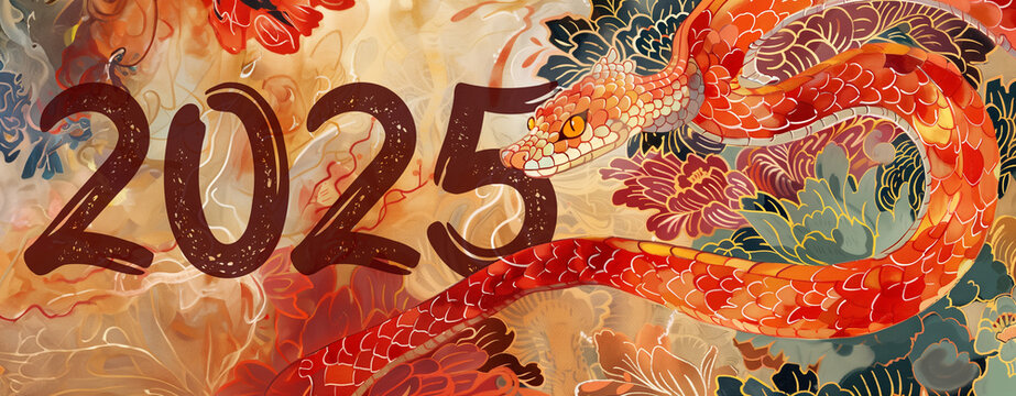 2025 snake chinese lunar new year zodiac calendar