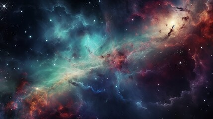 Fototapeta premium Abstract scientific background - galaxy and nebula in space.