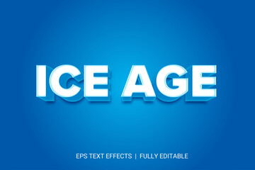 Ice age editable text style effect - Lords text style theme.