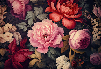 Beautiful floral and flower background design wallpaper pattern