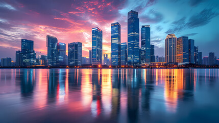 Obraz premium country skyline at sunset