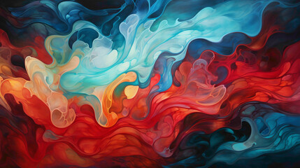 A tapestry of color splashes tells a story of vibrant energy. - obrazy, fototapety, plakaty