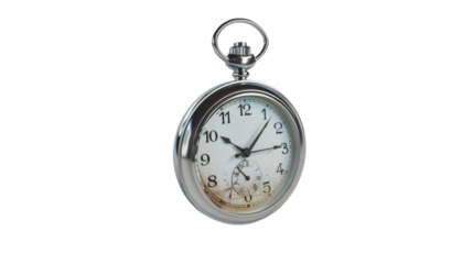 Stopwatch,old watch isolated on transparent and white background.PNG image