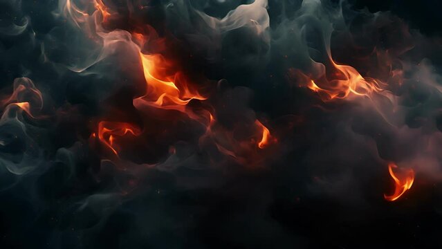 Like a phoenix rising from the ashes smoldering wisps of smoke twist and contort embodying the beauty and resilience of destruction.