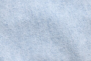 Naklejka premium Texture of light blue fabric as background, top view