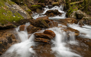 Fototapeta na wymiar Fresh water stream in Sever do Vouga