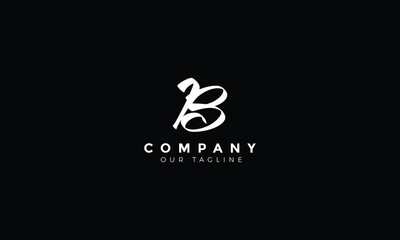 Abstract/elegant/geomatric logo design letter B handdrawing for company