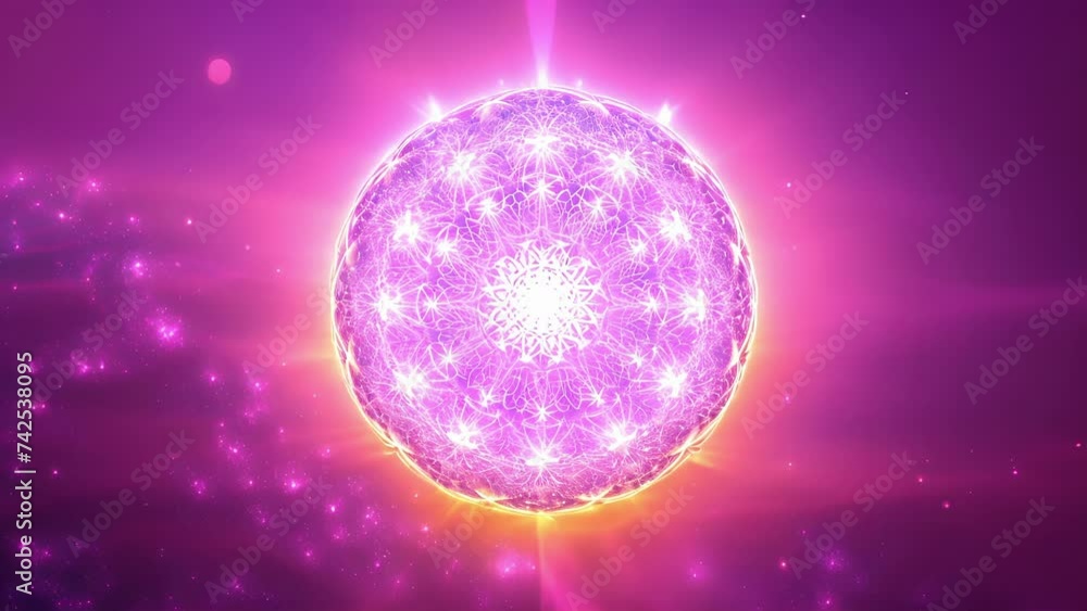 Poster a pulsating orb of luminous energy surrounded by a halo of radiant light symbolizing the unifying fo