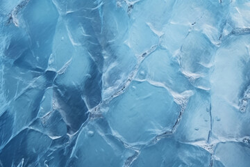 Obraz premium Processed collage of thick layer of cracked ice texture. Background for banner, backdrop or texture