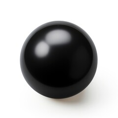 Black Ball on Isolated White Background. Plastic Sphere with Circle Buttons in Different Colors