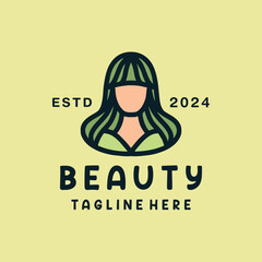Beauty Girl Logo Feminine Vector, Women Spa And Salon Icon Symbol, Natural Beautiful Creative Vintage graphic Design.