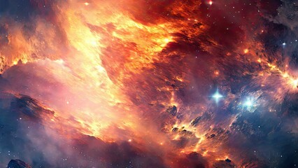 Fototapeta premium Hubble-Inspired Nebula: Ultra HD Artistry