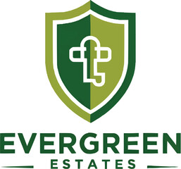 Obraz premium Free vector modern emblem logo design for real estate.