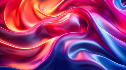 Gradient abstraction with a wavy, liquid design, showcasing vibrant colors and the smooth flow of digital art