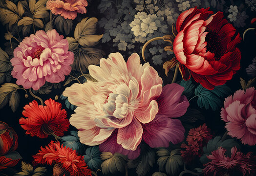 Beautiful floral and flower background design wallpaper pattern