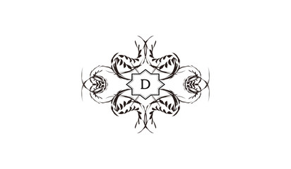 Fototapeta premium Luxury Skull Design Alphabetical Logo
