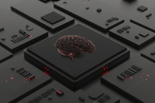 AI Brain Chip chemistry. Artificial Intelligence and mind brain health interventions axon. Semiconductor expert system circuit board neurological genetics