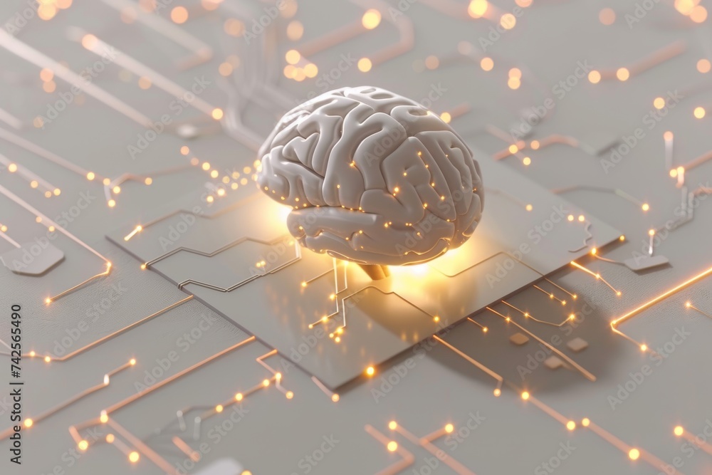 Aufkleber ai brain chip ionotropic. artificial intelligence implant mind speakers axon. semiconductor neurosyn