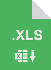 XLS  File Icon fill Crisp corners 