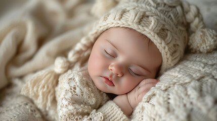 Fototapeta na wymiar Profesional picture of a newborn sleeping