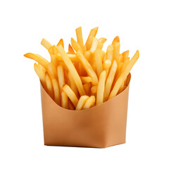 French Fries isolated, transparent background white background no background