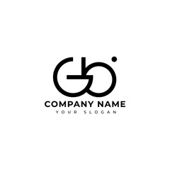 Modern Letter gb logo vector design template - obrazy, fototapety, plakaty