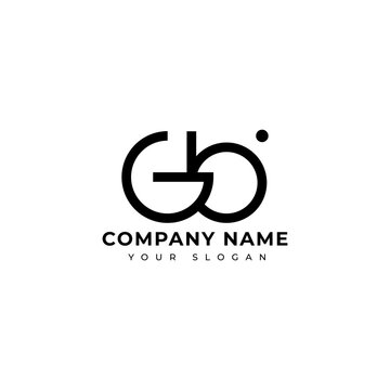 Modern Letter gb logo vector design template