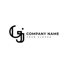 Modern Letter gj logo vector design template