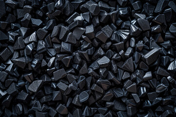 Macro Shot of Black Crystals - Perfect for Textures and Backgrounds in Design and