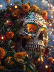 Skull Art for Dia de los Muertos