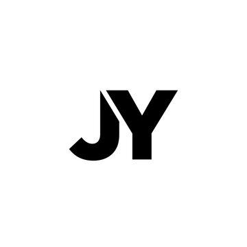 Letter J and Y, JY logo design template. Minimal monogram initial based logotype.