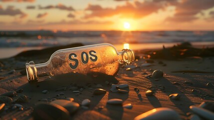 Message in a bottle with 