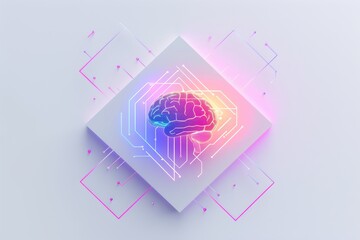 AI Brain Chip resistant. Artificial Intelligence ai mind firewall server circuit board. Neuronal cognitive interface research network brain tumor awareness