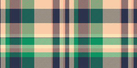 Doodle tartan plaid pattern, christmas card textile check fabric. Bedding vector background texture seamless in dark and moccasin colors.