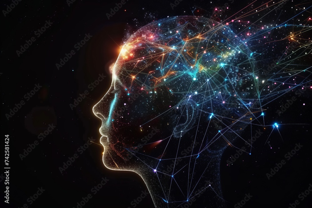 Poster ai brain chip ntp. artificial intelligence computer mind cognitive empowerment axon. semiconductor l