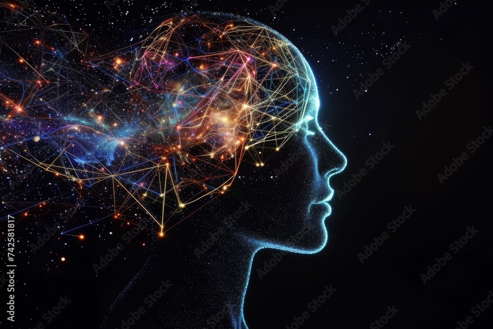 Aufkleber ai brain chip enhancement. artificial intelligence neurotechnology mind visionary strategist axon. s