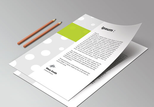 Business Letterhead WithG reen Accent
