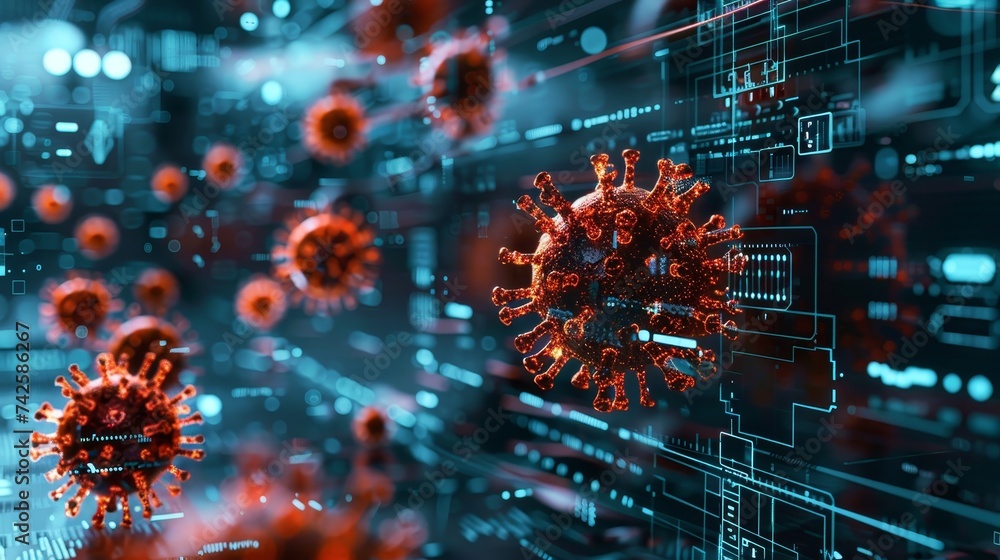 Poster learn about the hidden mechanisms of malware and viruses, and how cybersecurity innovation is consta