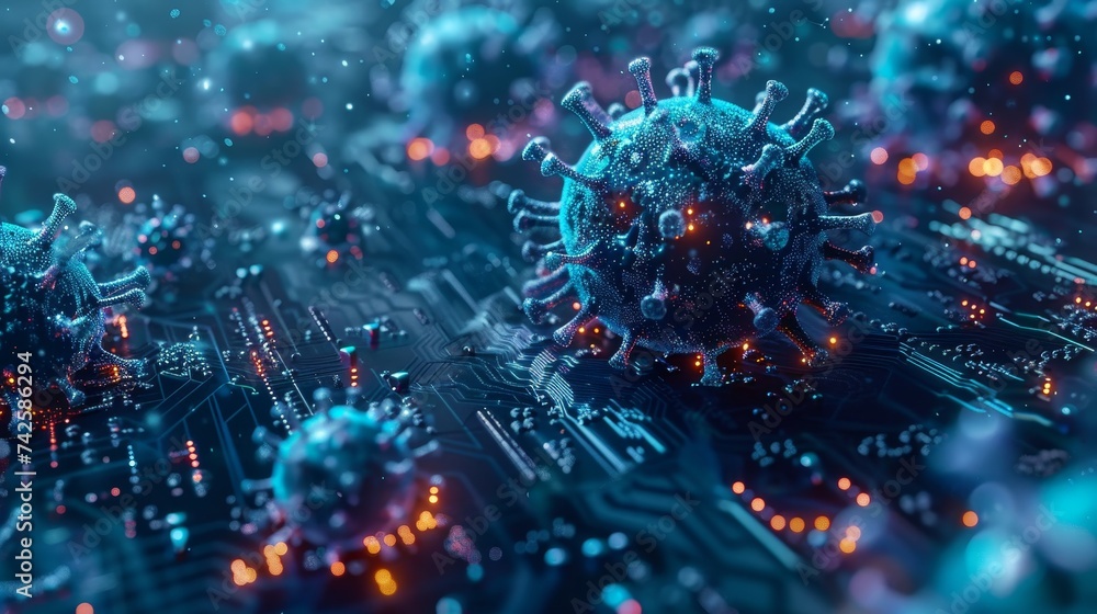 Aufkleber learn about the hidden mechanisms of malware and viruses, and how cybersecurity innovation is consta