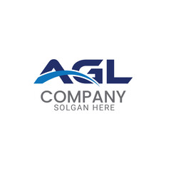 Professional and modern AGL lettermark vector logo design template for construction, property management, real estate, agency, company or business.