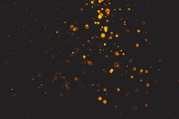 Vintage gold bokeh created by neon lights