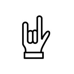 Vector of hand line icons. Contains icons victory, like, ok, click, rock, fist, peace and more.