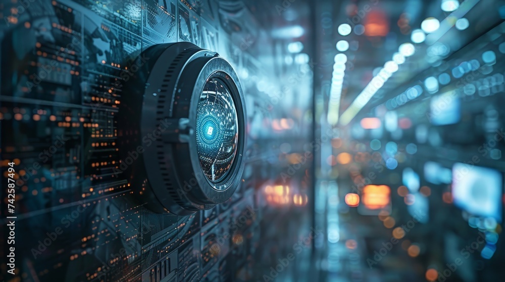 Poster visualize a world where every iot device is shielded by state-of-the-art cybersecurity measures